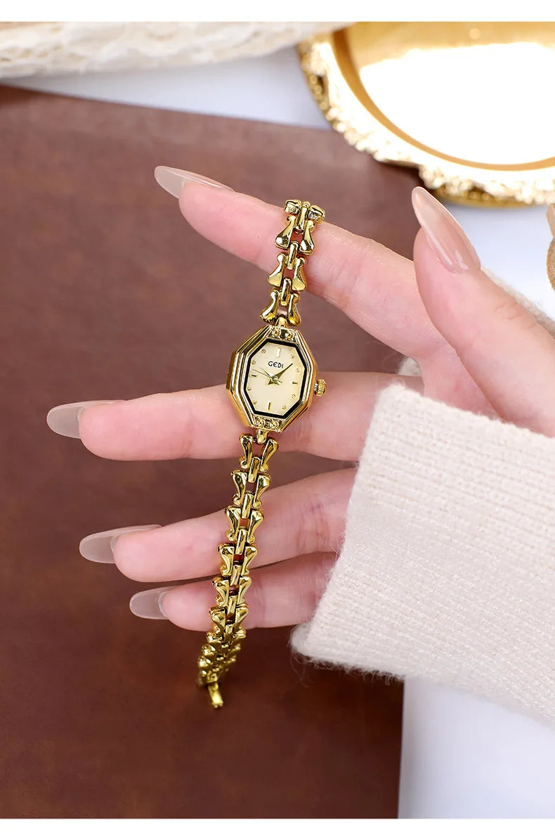 Ladies Watches are Exquisite Light Luxury Retro Metal Bracelets high-end Waterproof Women Fashion Quartz Wristwatches