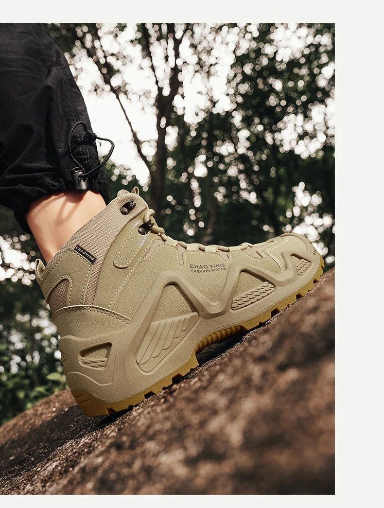 Men Tactical Boots Army Boots Mens Military Desert Waterproof Work Safety Shoes Climbing Hiking Shoes Ankle Men Outdoor Boots