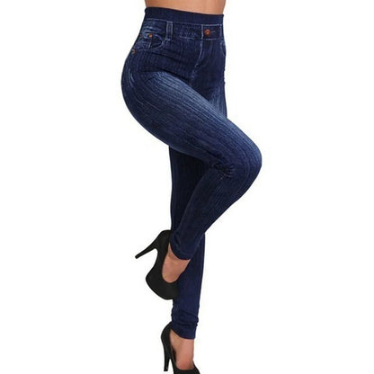 Women Plus Size Pencil High Waist Denim Pants