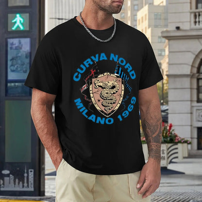 Curva Nord Milano 1969 T-Shirt summer top oversizeds men workout shirt