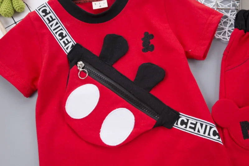 2026 Summer Baby Boys Girls Short Sleeve T-shirt+Shorts Sets Clothes Kids Cute Cartoon Clothing Outfits Children Sports Suits