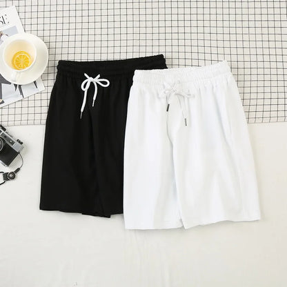 Men Solid Drawstring Shorts Men Casual Gym Shorts Sport Basketball Shorts