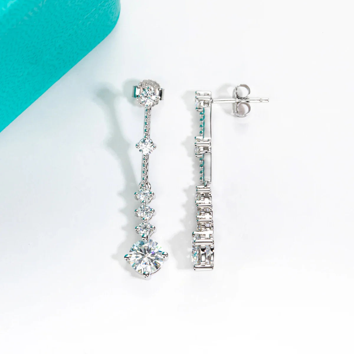 2.8cttw Moissanite Drop Earrings 925 Sterling Silver D Color Lab Created Diamond Dangle Earrings For Women Jewelry