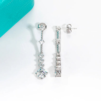 2.8cttw Moissanite Drop Earrings 925 Sterling Silver D Color Lab Created Diamond Dangle Earrings For Women Jewelry