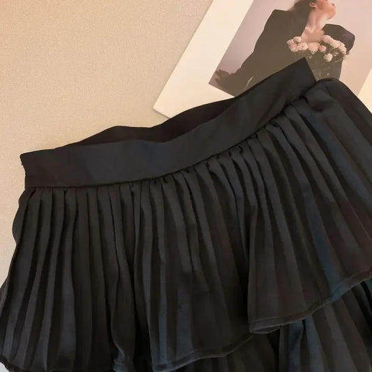 Women Casual Beach Vacation Mini Skirt High Waist Office Slim A-line Skirt Sweet Ruffles Skirt For Women Summer 2025