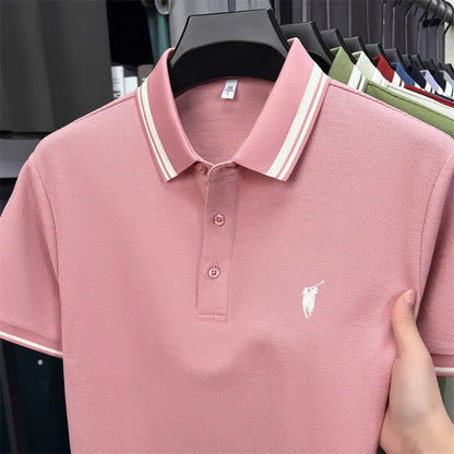 100% cotton luxury brand short sleeve polo shirt men new classic pony embroidery summer T-shirt high-end fashion casual Paul top