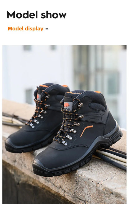 Men's Anti-Static Wear-Resistant Labor Protection Shoes Safety Smashing Protection Work Shoes for Factory Use