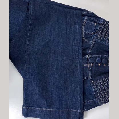 2024 Fashion Straight Elastic Jeans Women Mid Waist Skinny Denim Pants Y2K Trousers Shaping Butt Lift Slim-fit Jeans