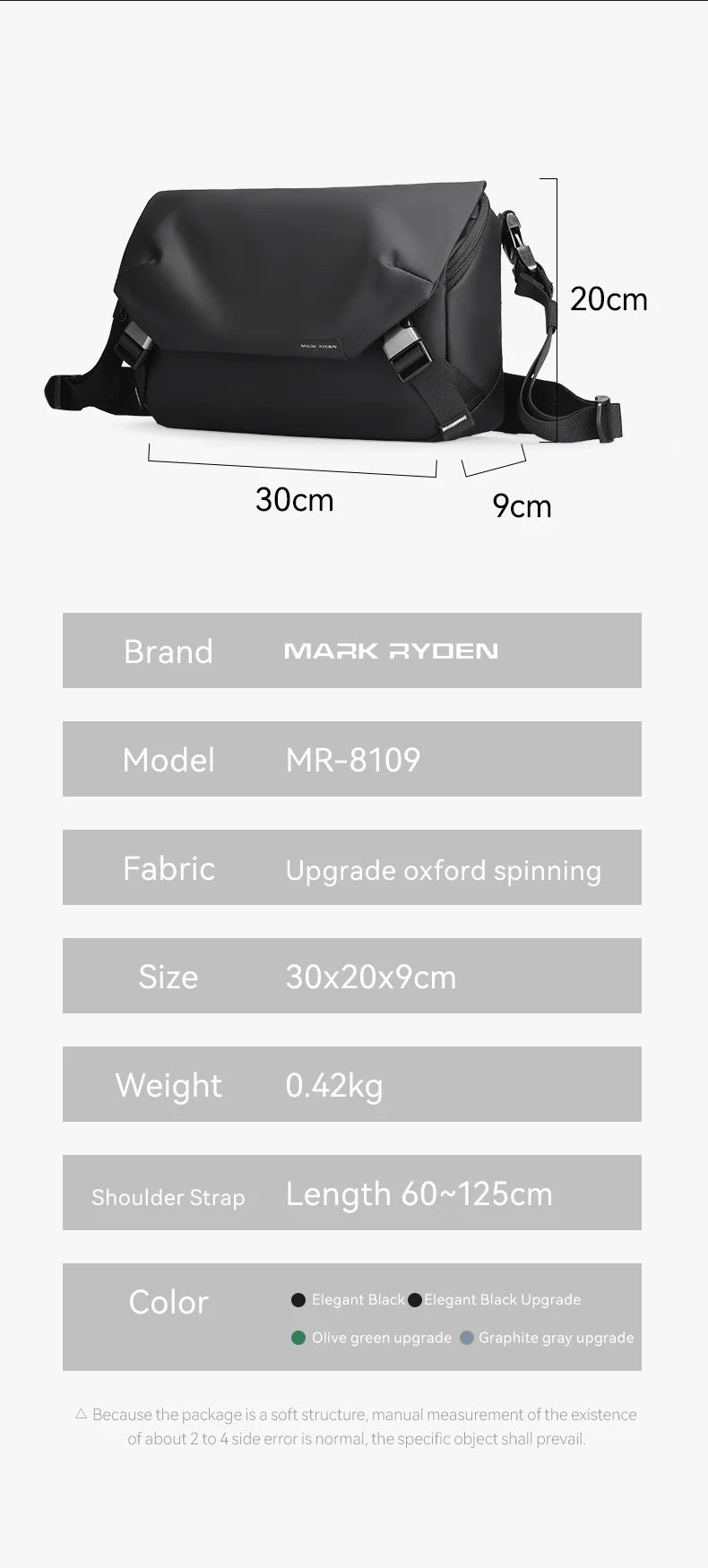 Leather Waterproof Multifunction Messenger Bag Large Capacity Sling Shoulder Bags mens crossbody bag