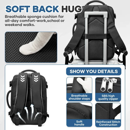 Under Seat Travel Backpack Ryanair 40x20x25 Airplane Travel Backpack Convenient Outdoor Men Laptop Backpack Outdoor Carry-On Bag