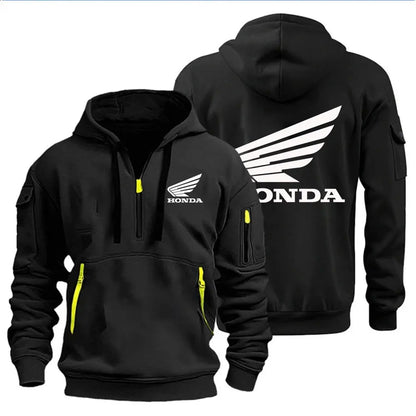 Men's Hoodies Motorcycle Jackets Wings Logo Printed Sweatshirt Pullover Trendy Motorcycle Jackets for Autumn and Winter