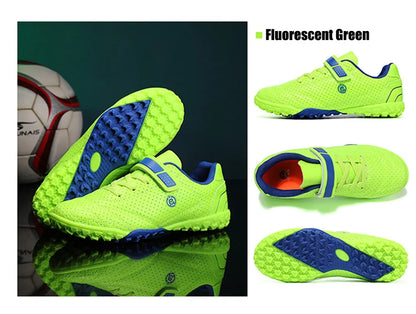 Children's Boys Low-Top Football Shoes Summer Breathable Sport Training Sneakers Outdoor Youth Turf Soccer Shoes