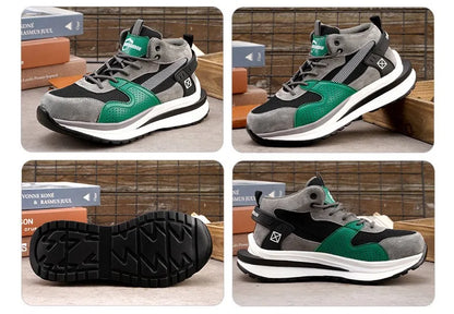 Soft-soled non-slip safety shoes four seasons models men's anti-smash anti-puncture steel head safety shoes new models