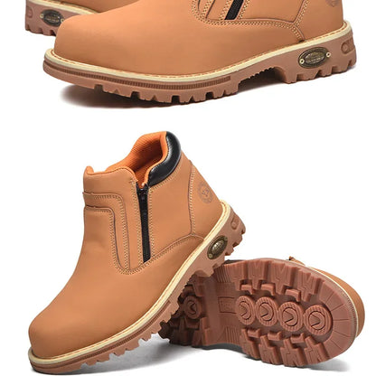 2025 Work Shoes for Men Waterproof Safety Shoes Man Anti Spark Leather Boots Man Anti Puncture Anti Slip Welder Shoe