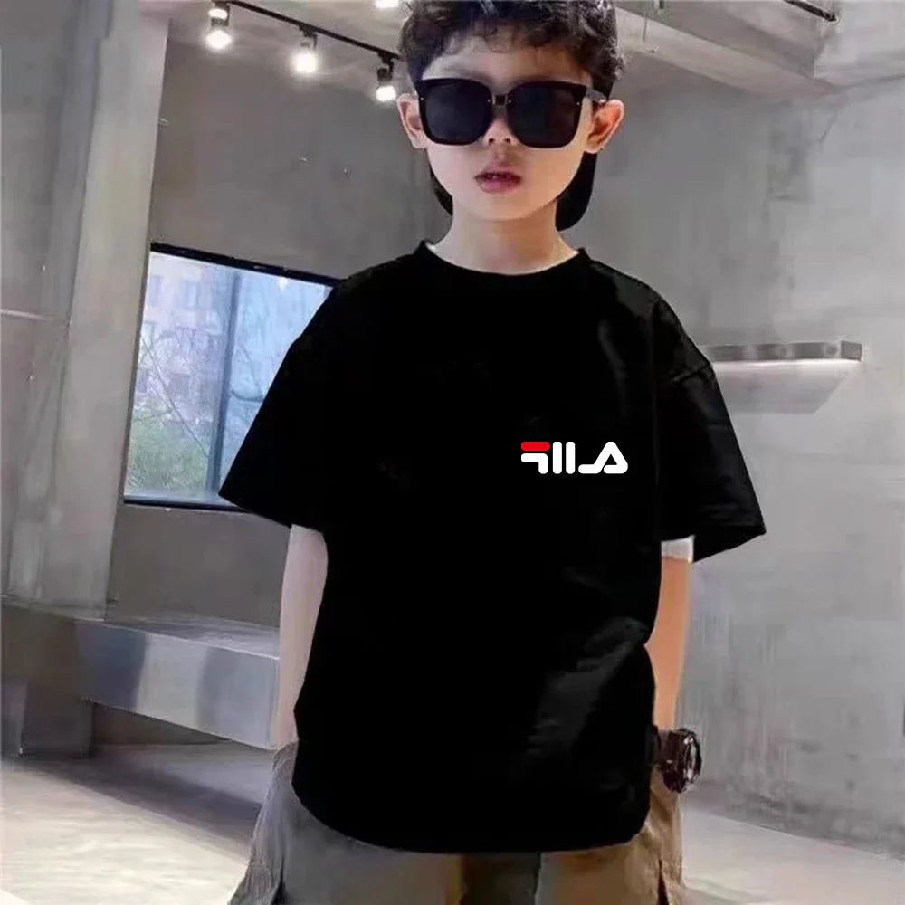 Children Print T-shirt Summer Clothes 3-12Yrs Boys Girls Short-sleeved Top+Shorts Casual Brand Fashion Sports Set Clothing