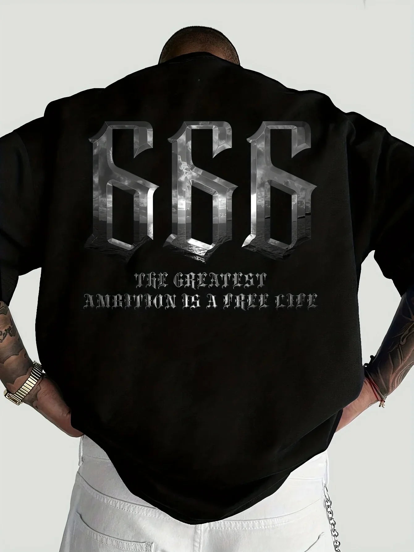 Men's American Street Style Printed T-shirt - Round Neck Summer Short Sleeved Shirt,