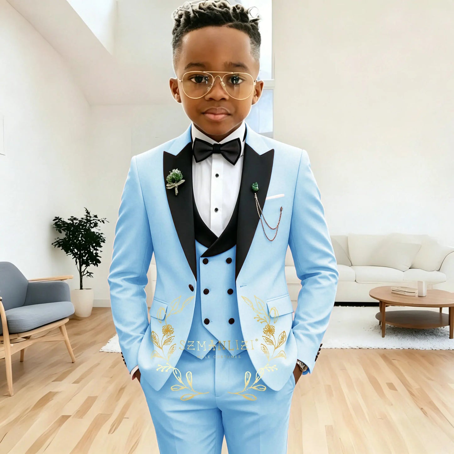 Pink Peaked Lapel Boy Formal Suits Dinner Tuxedos Boys Groomsmen Kids For Wedding Party Prom Suit Wear Ensembles De Blazers