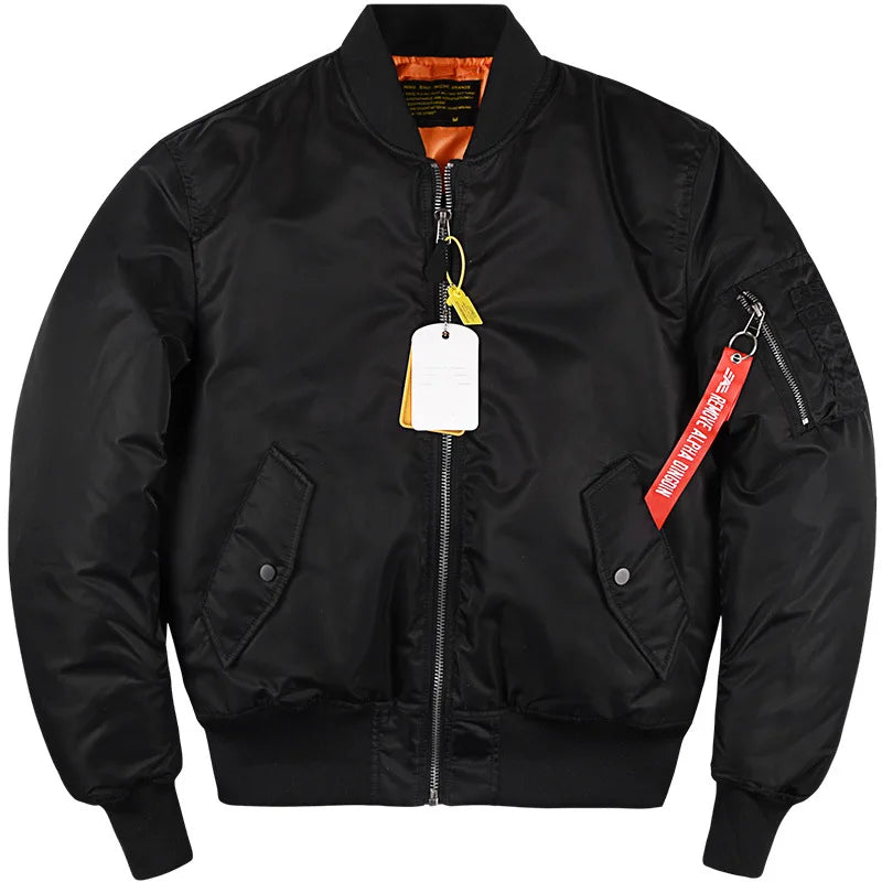 Bomber Jacket Men's Thickened Cotton Pad Coat  Autumn and Winter Baseball Uniform  Coat for Men