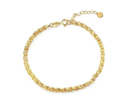 18k gold phoenix-tail bracelets for women yellow gold / rose gold bracelet