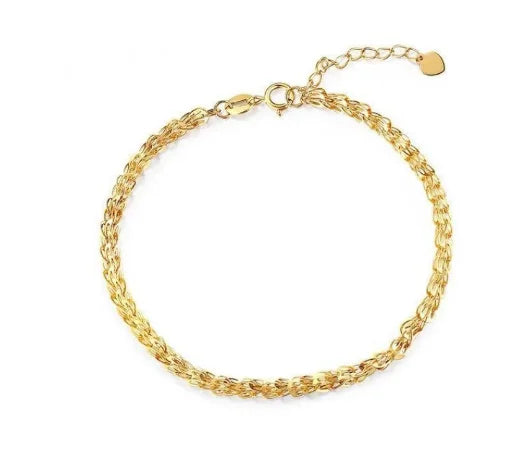 18k gold phoenix-tail bracelets for women yellow gold / rose gold bracelet