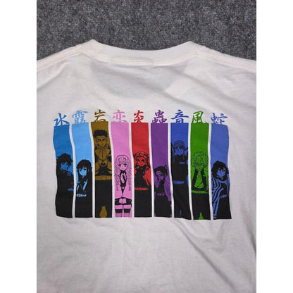 Summer Uniqlo UT Demon Slayer T-shirt Men's Medium White Hashira Graphic Anime Tee Men's Round Neck Short Sleeve