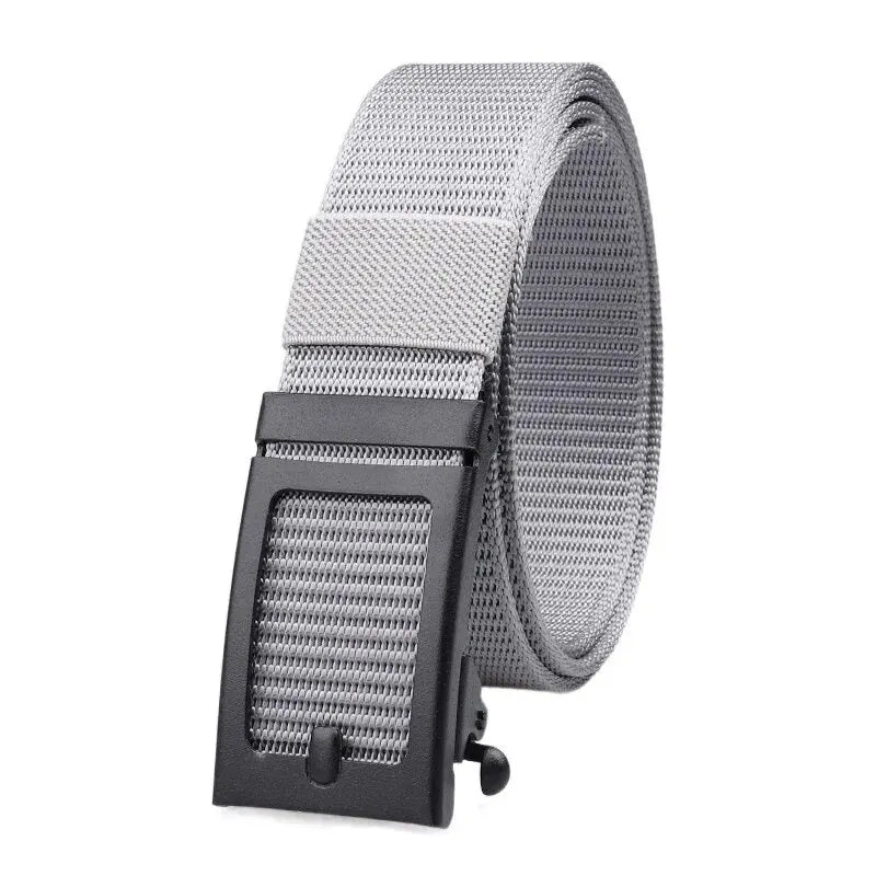 Men's And Women's Toothless Automatic Buckle Belt Military TrainingCanvas Belt New Metal Buckle Young Students' Versatile Belt T