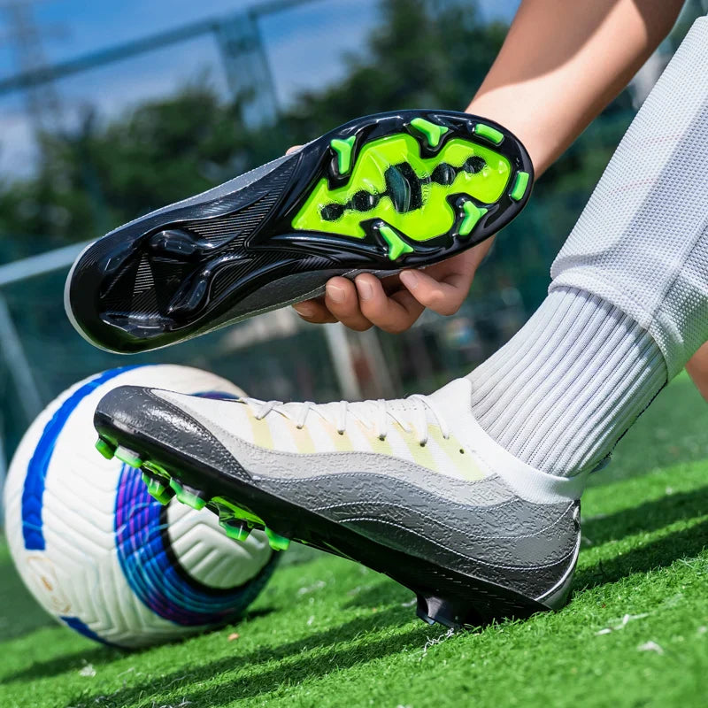 Men's Sports Football Shoes Fg/Ag Long Nail Adult Artificial Grassland Durable Training Specific Shoes High-Tops Non Slip Shoes