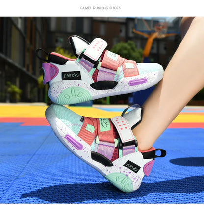 Children's Basketball Shoes For Boys Girls Non-slip Kids Sport Shoes Lightweight Outdoor Sneakers Trainers Footwear