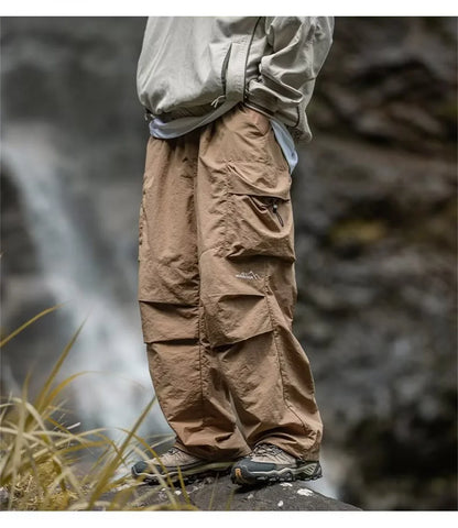 Men's Spring Autumn Japanese Style New Waterproof Hip Hop Mountaineering Pants Casual Harajuku Work Cargo Outwear Trend Pants