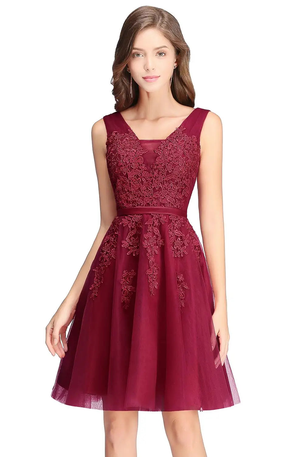 Floral Lace Homecoming Dresses for Girls Elegant Candy Pink Short Evening Prom Dress for Party Wedding Guest Dresses