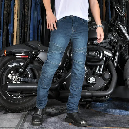 Calça Jeans Masculina para Moto, Antiderrapante, Resistente à Abrasão, para Todas as Condições Climáticas, Ajuste Clássico, Pronta para Corridas, Equipamento para Motociclistas
