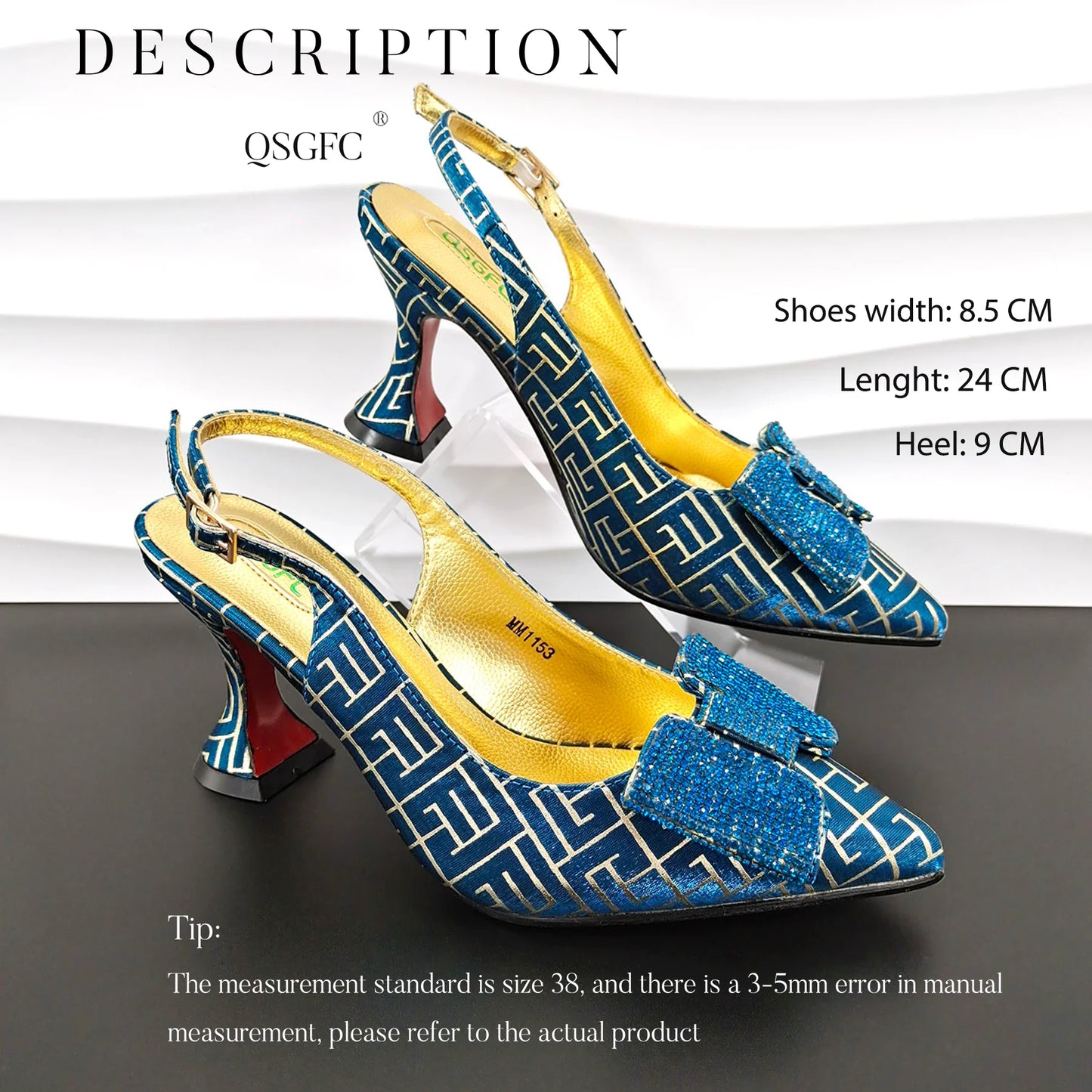 Italian Design Shoes and Bag Set Office Ladies Style Diamond Decoration Classic Women High Heel Shoes and Bag