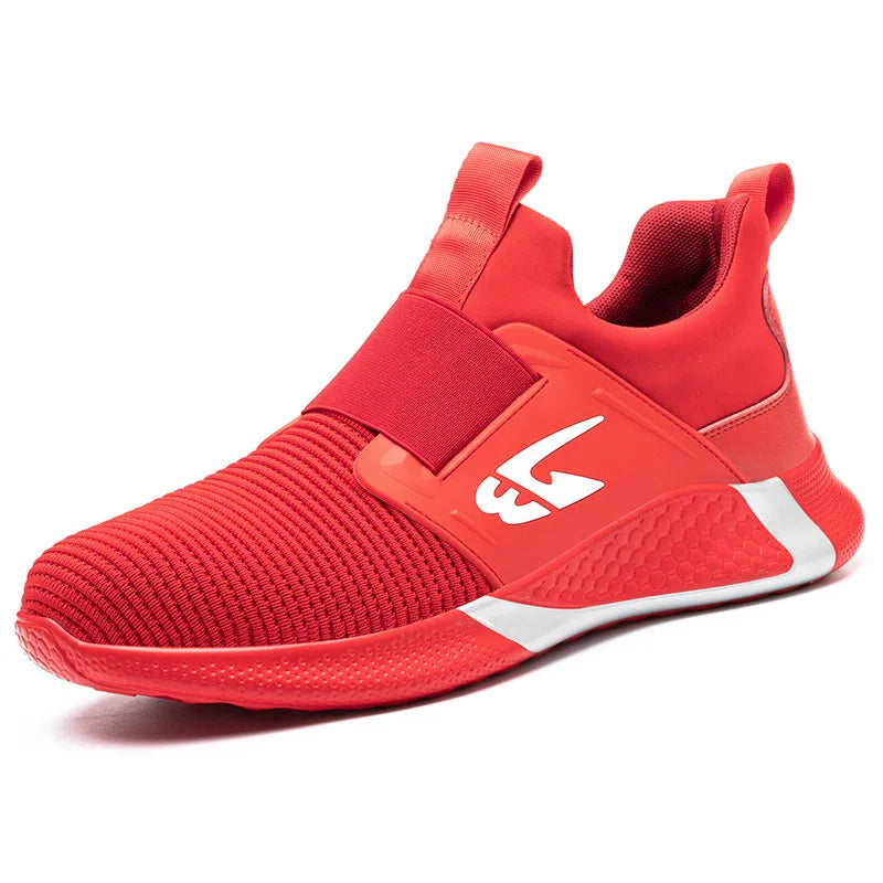 New Summer Safety Shoes Comfortable Men's Sports Shoes Lightweight Waterproof Sneakers Work Shoes Men's Steel Toe Work Boots
