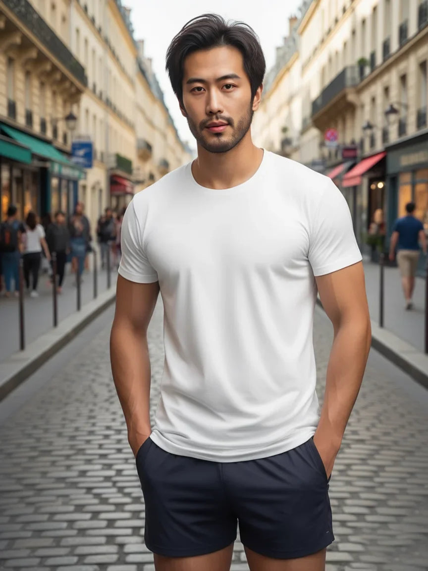 Asian size Funny Cat T-shirts Boyfriends Cotton O-Neck Oversized Tee Men's Short Sleeve T-shirt Couple Tees