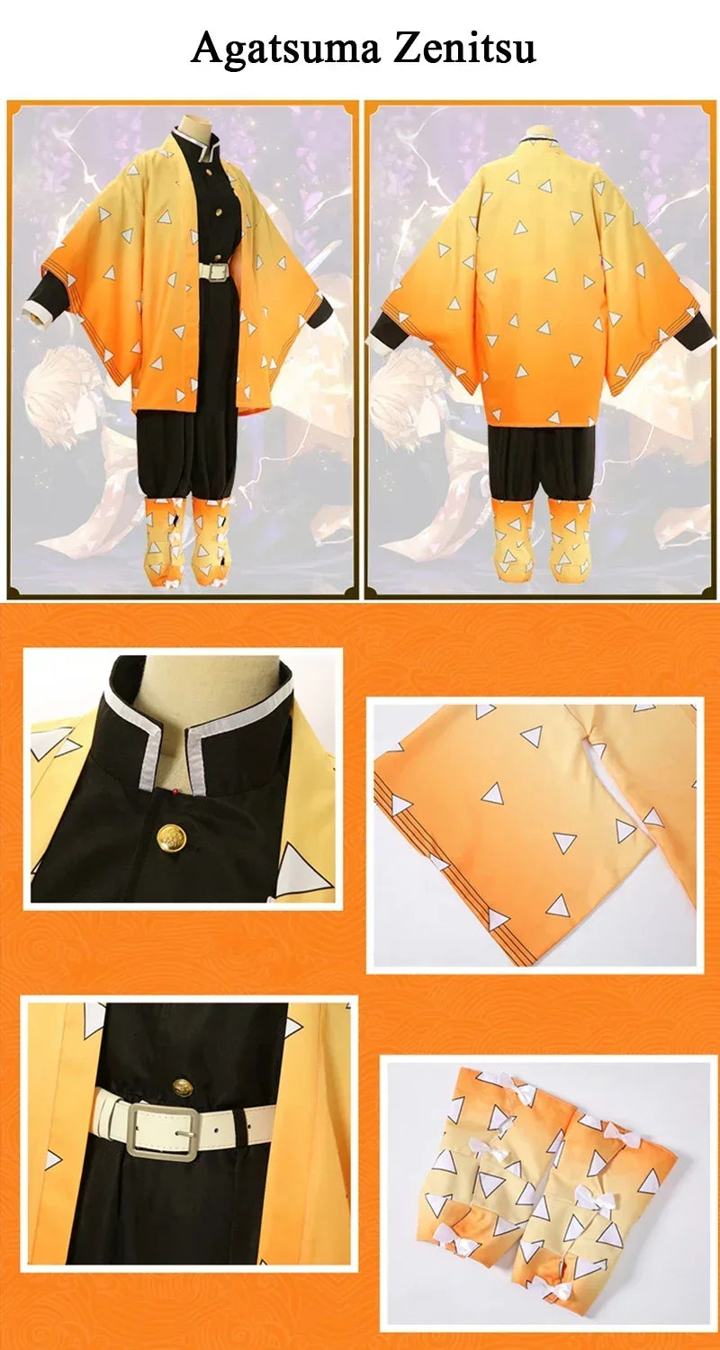 New Demon Slayer Cosplay Tanjiro Nezuko Cosplay Kids Shinobu Costume Japanese Anime Cartoon Halloween Costume Christmas Gifts