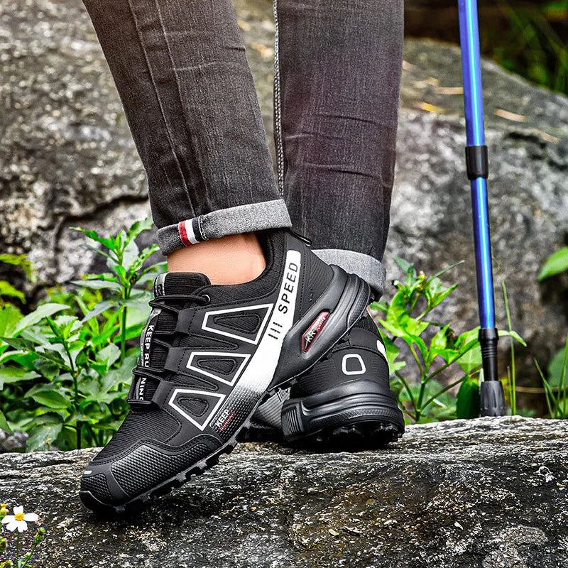 Sapatilha de Trekking Impermeável Masculina, Tênis Esportivo para Excursão, Tênis de Trekking de Amarrar, Sapatilha de Trekking Feminina, Tênis Tático Antiderrapante para Caça