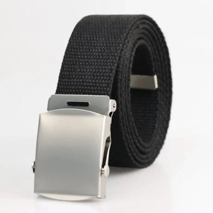 Outdoor Canvas Belt for Men - Breathable Camouflage Sports Waistband with Alloy Buckle, Unisex Youth Wear Resistant Straps