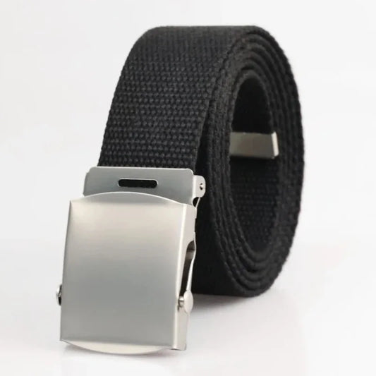 Outdoor Canvas Belt for Men - Breathable Camouflage Sports Waistband with Alloy Buckle, Unisex Youth Wear Resistant Straps