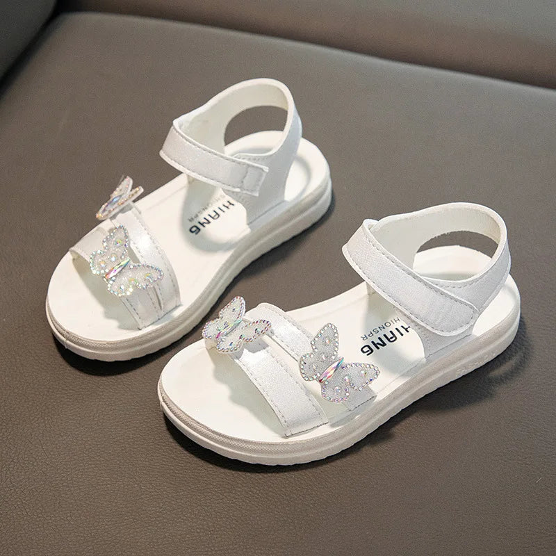 Summer Sandals for Girls Colorful Bow Children's Sandals Shoes Anti Slip Wear-resistant Soft Bottom Girls Shoes Free Shipping