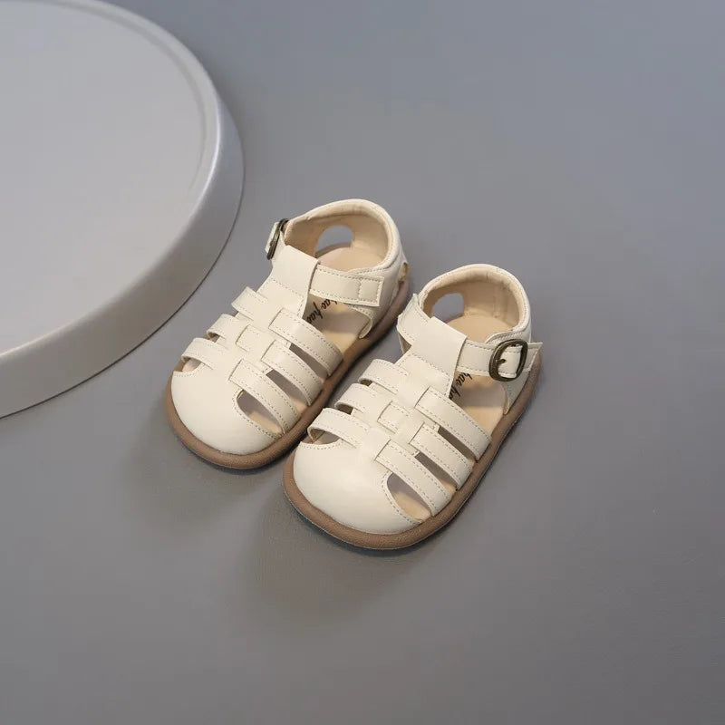 Baby Girls Sandals Summer Children Woven Princess Shoes Lightweight Infant Toddler Shoes Soft Sole Anti Slip Kids Beach Sandals