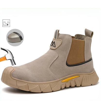 Steel Toe Safety Shoes for Men Women Slip Resistant Work Shoes Sneaker Outdoor Protective Work Shoes Outdoor Security Boots Men