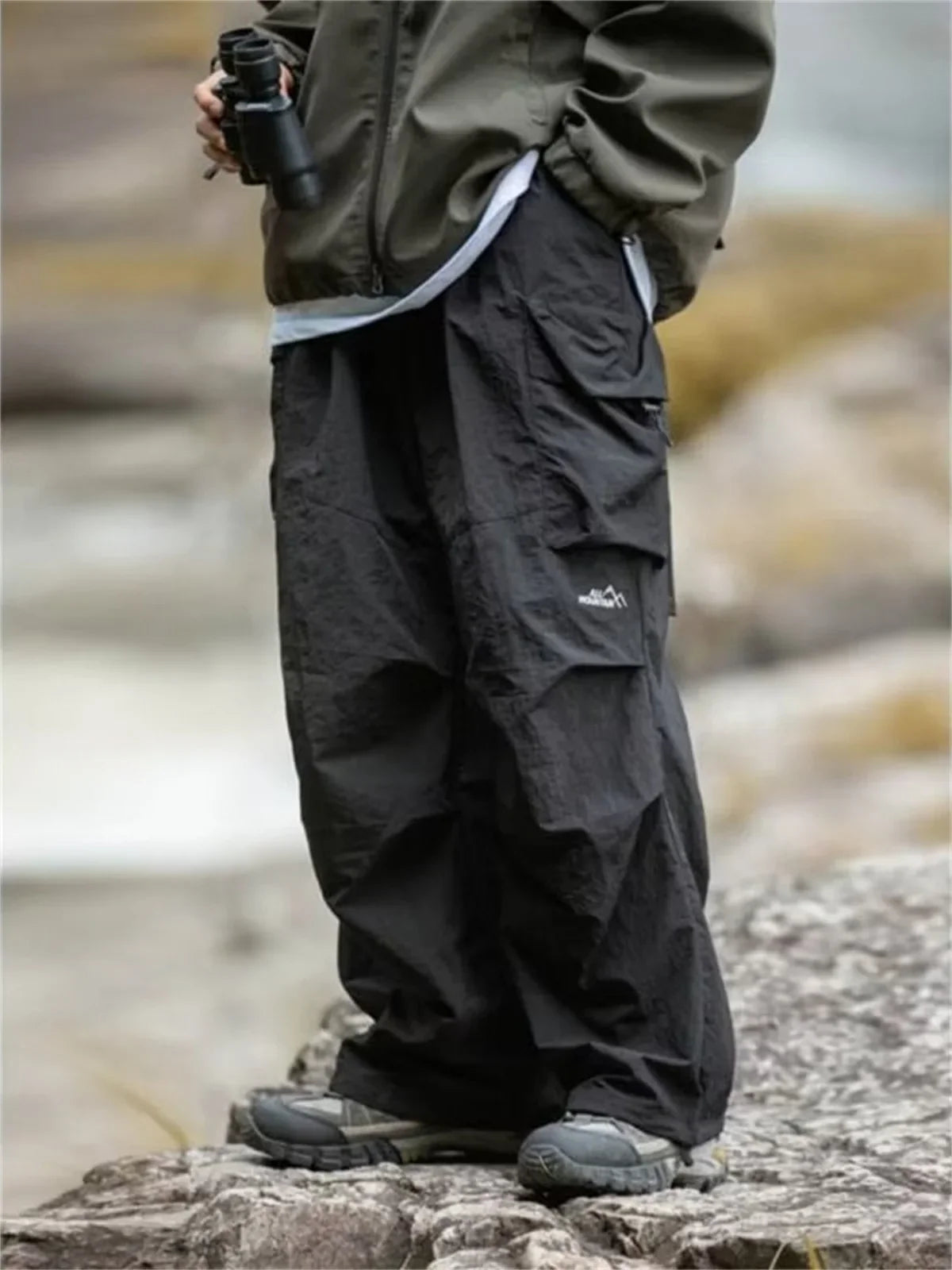 Men's Spring Autumn Japanese Style New Waterproof Hip Hop Mountaineering Pants Casual Harajuku Work Cargo Outwear Trend Pants