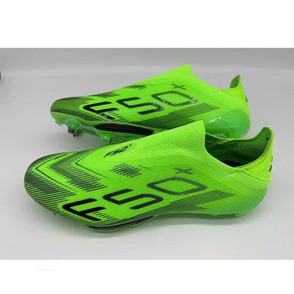 Without-lace Mens Soccer Shoes Football Shoes F50+ TF/FG Football Field Boots Comfortable Non-Slip Training Soccer Sneakers
