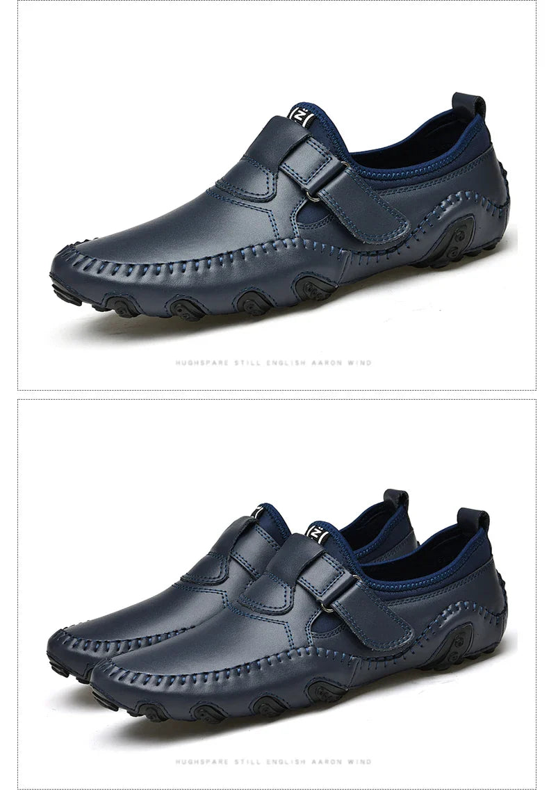 Fashion Loafer Shoes Men Genuine Leather Soft Comfy Slip-on Moccasins Handmade Man Casual Shoes Drive Walk Luxury Leisure