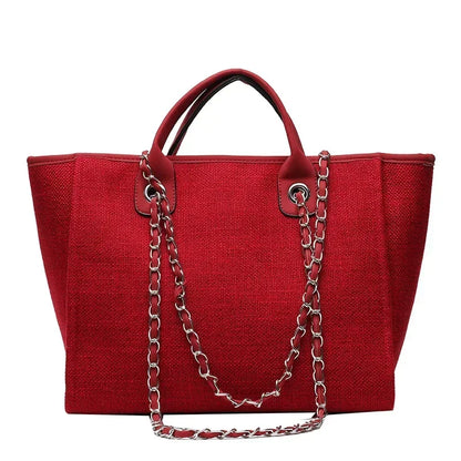 Fashion Make Up Designer Big Women's 2025 New Korean Fashion Casual Large Capacity Shoulder Crossbody Chain Tote Bag