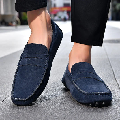 Quality Men's Suede Slip On Loafers Fashion Lightweight Breathable Wallking Driving Shoes Comfort fashion Outdoor Men's Sneakers