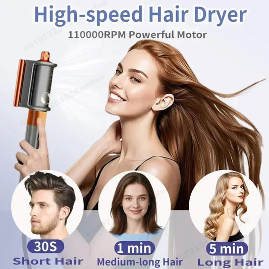 6 IN 1 Hair Styler 110V Negative Ion Hair Dryer Set Multi Hair Styler Professional Blow Dryer Brush for Curling Gift for Women