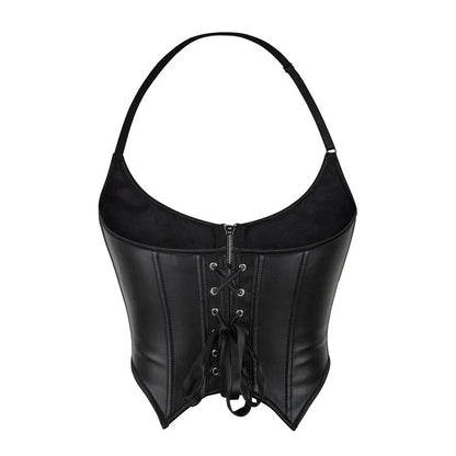 Halter-neck zipper slimmingstrapless and bracketed corset for women's shaping top