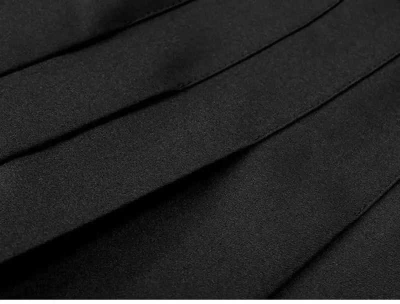 Gray Solid Folds Office Lady Casual High Waist A-line Loose Women's Skirt Mid-Calf Long Skirts For Women Clothing Fashion 2024