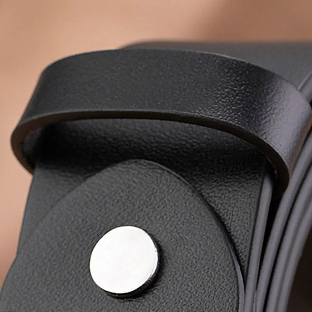 Man Retro Leather Belt Pin Buckle Jeans Black Belt Business Casual Luxury Brand Vintage Strap Waistband